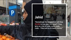 One of the street vendors interviewed during the project team's field research phase