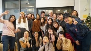 Group of students posing for photo