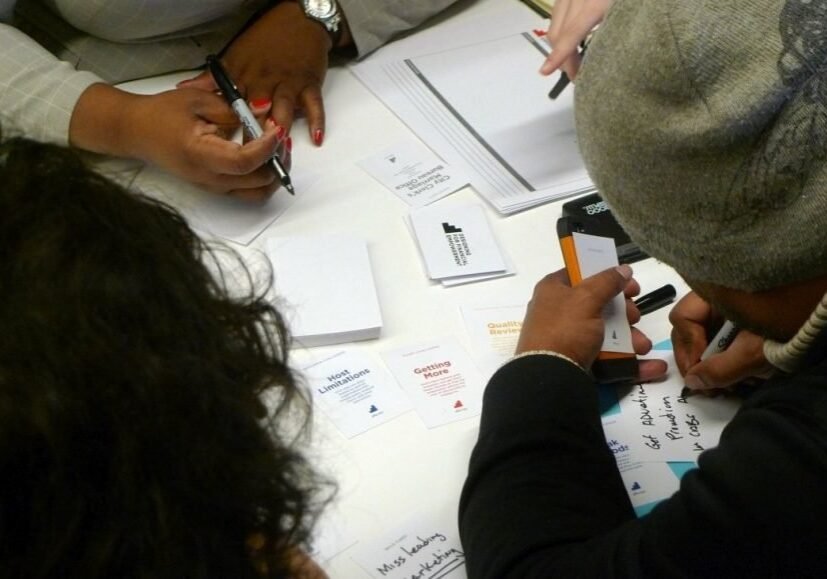 People participating in a co-design exercise